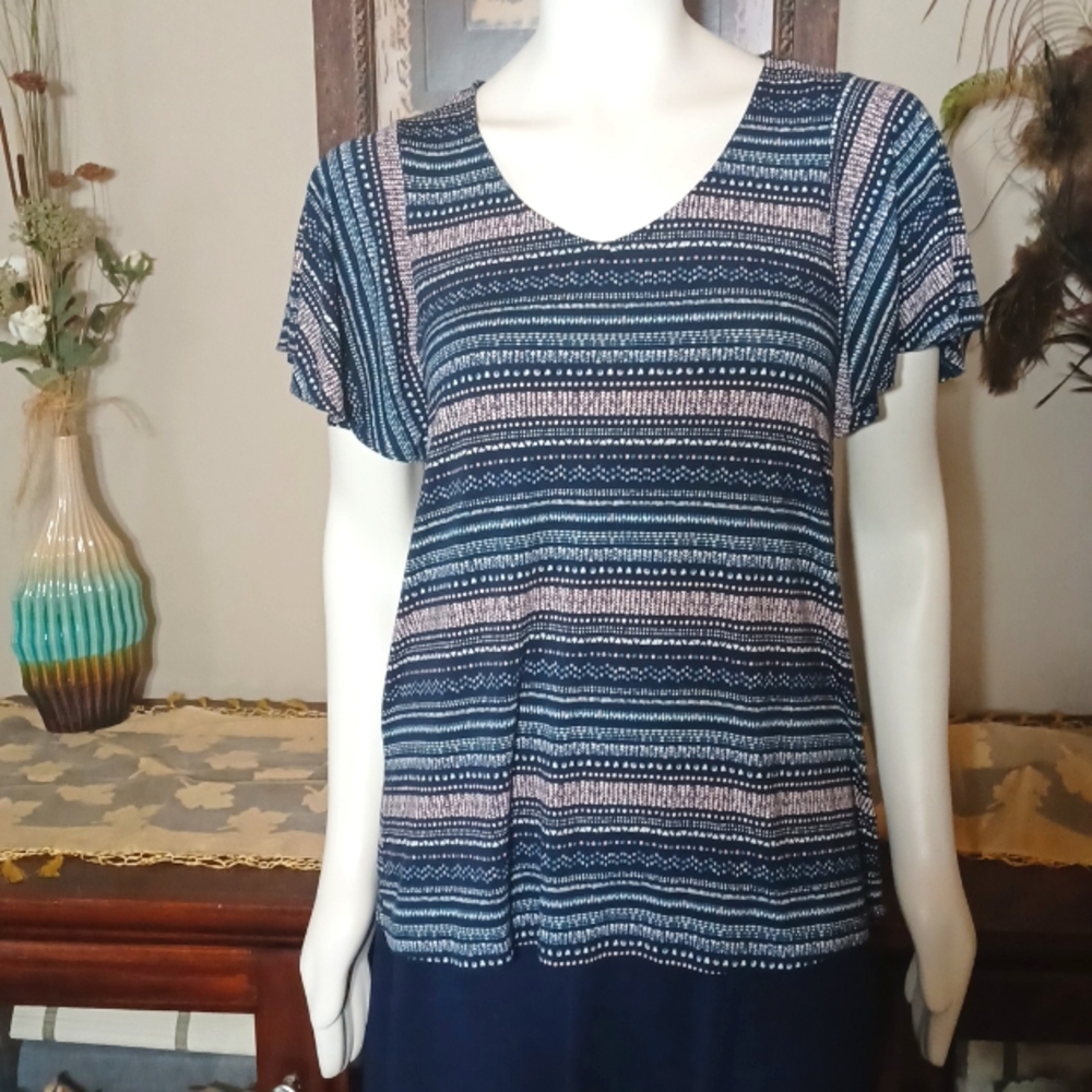 Sz XS a:glow Silky, Hi-low Dressy Maternity Tee